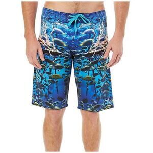 Pelagic 4Tek Men's Boardshorts Ocean Conservatory Project Tony Ludovico Size 38